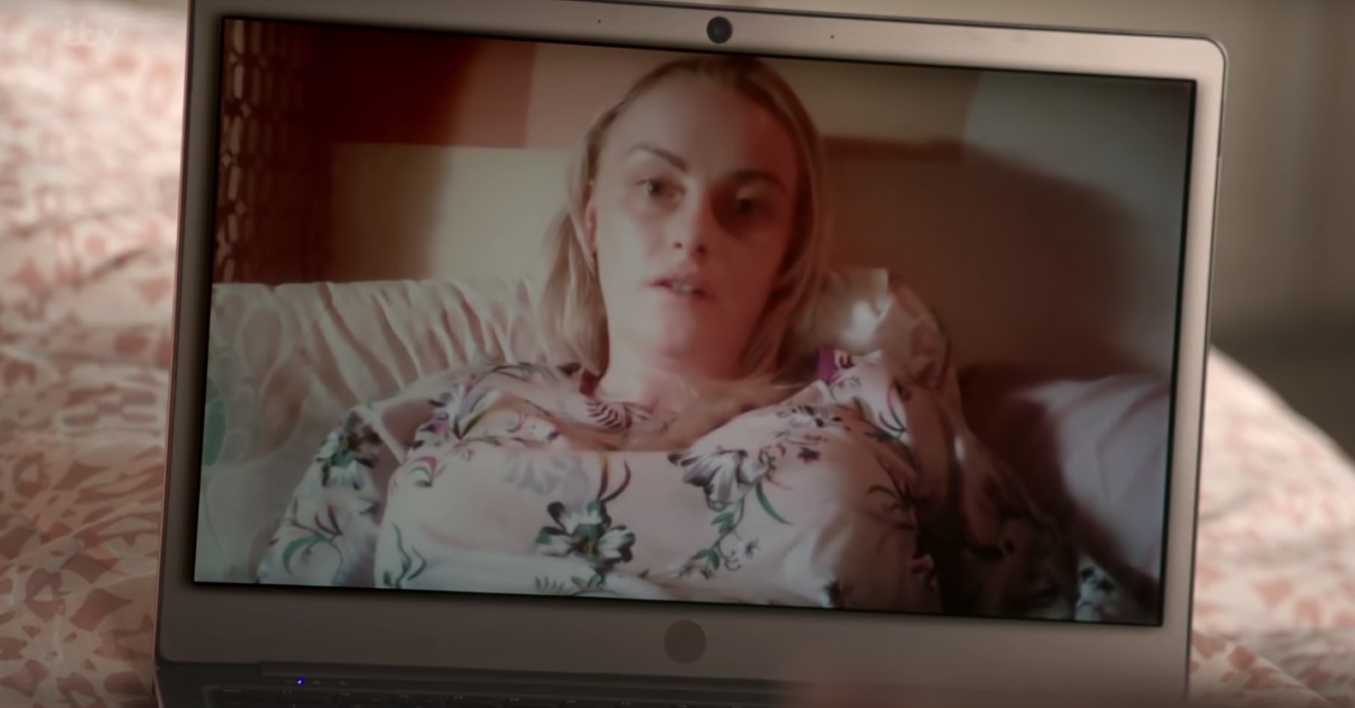 Sinead appeared to Coronation Street fans last night in a video message (Credit: ITV)