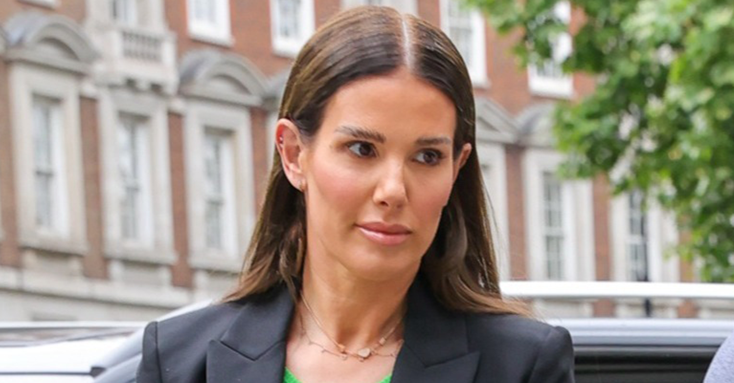 Rebekah Vardy arriving in court looking glum