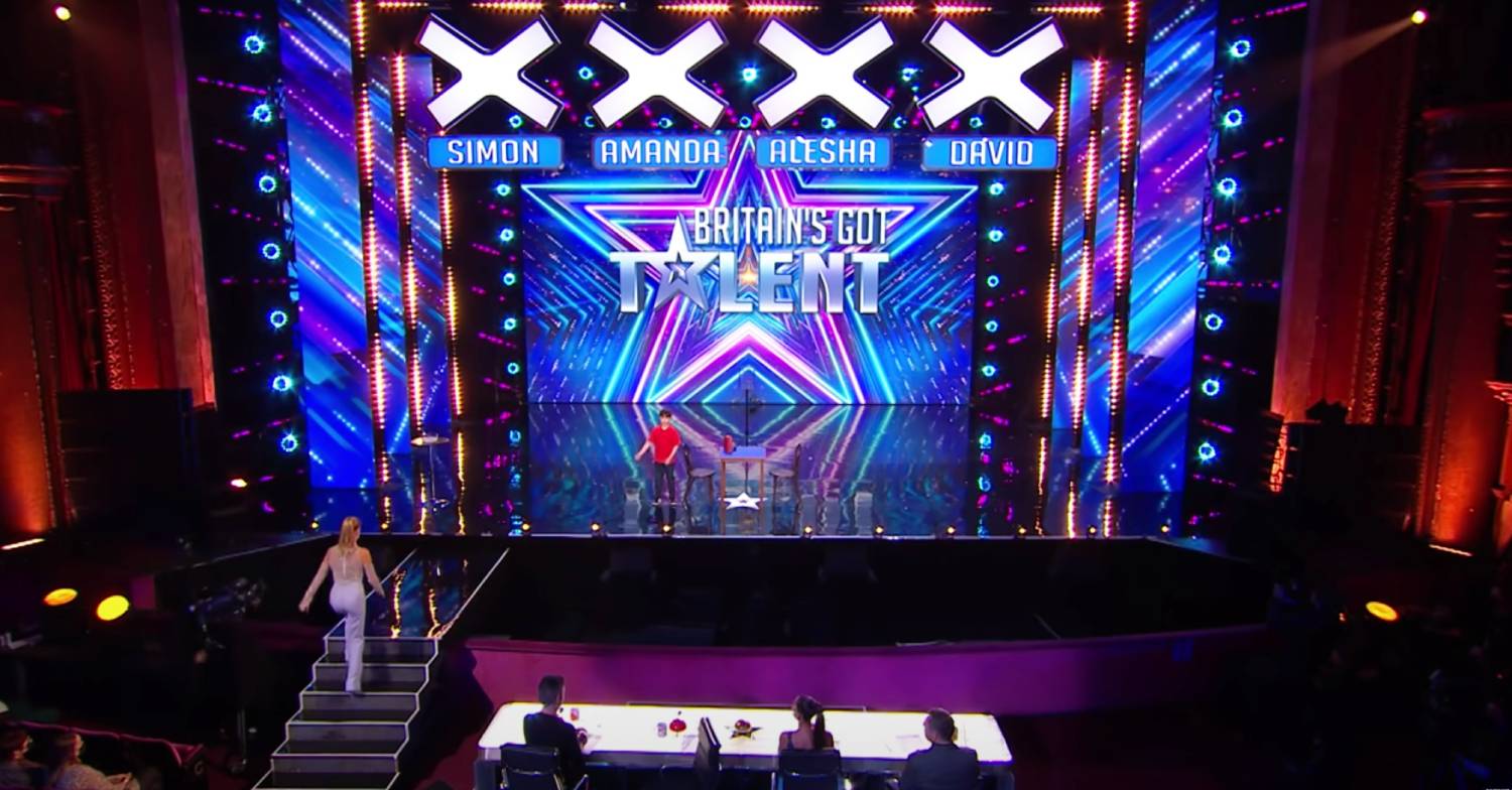 BGT judge Amanda Holden makes her way onto the stage