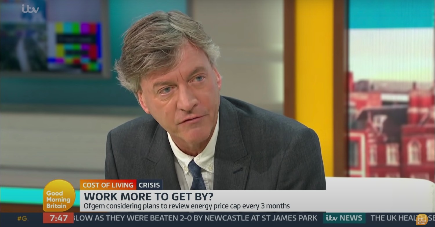 Richard Madeley talking on GMB today May 23, 2022