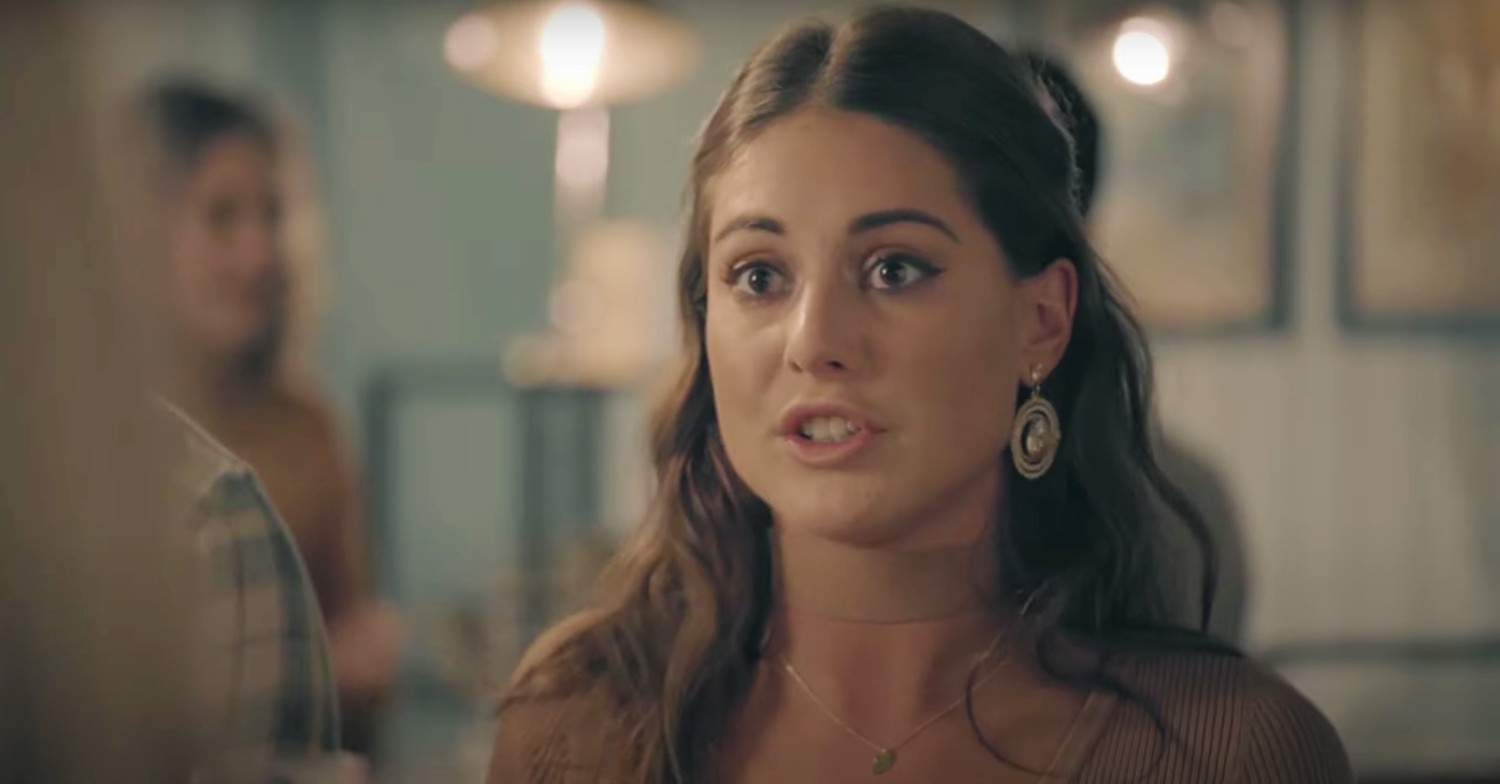 Louise Thompson looks angry on Made In Chelsea