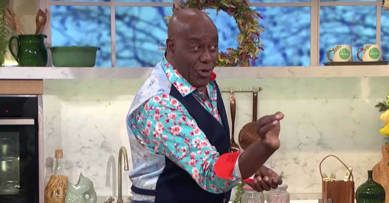 Ainsley Harriott whips up a dish on This Morning