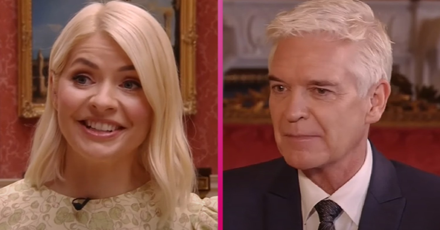 Holly Willoughby and Phillip Schofield inside Buckingham Palace on This Morning today