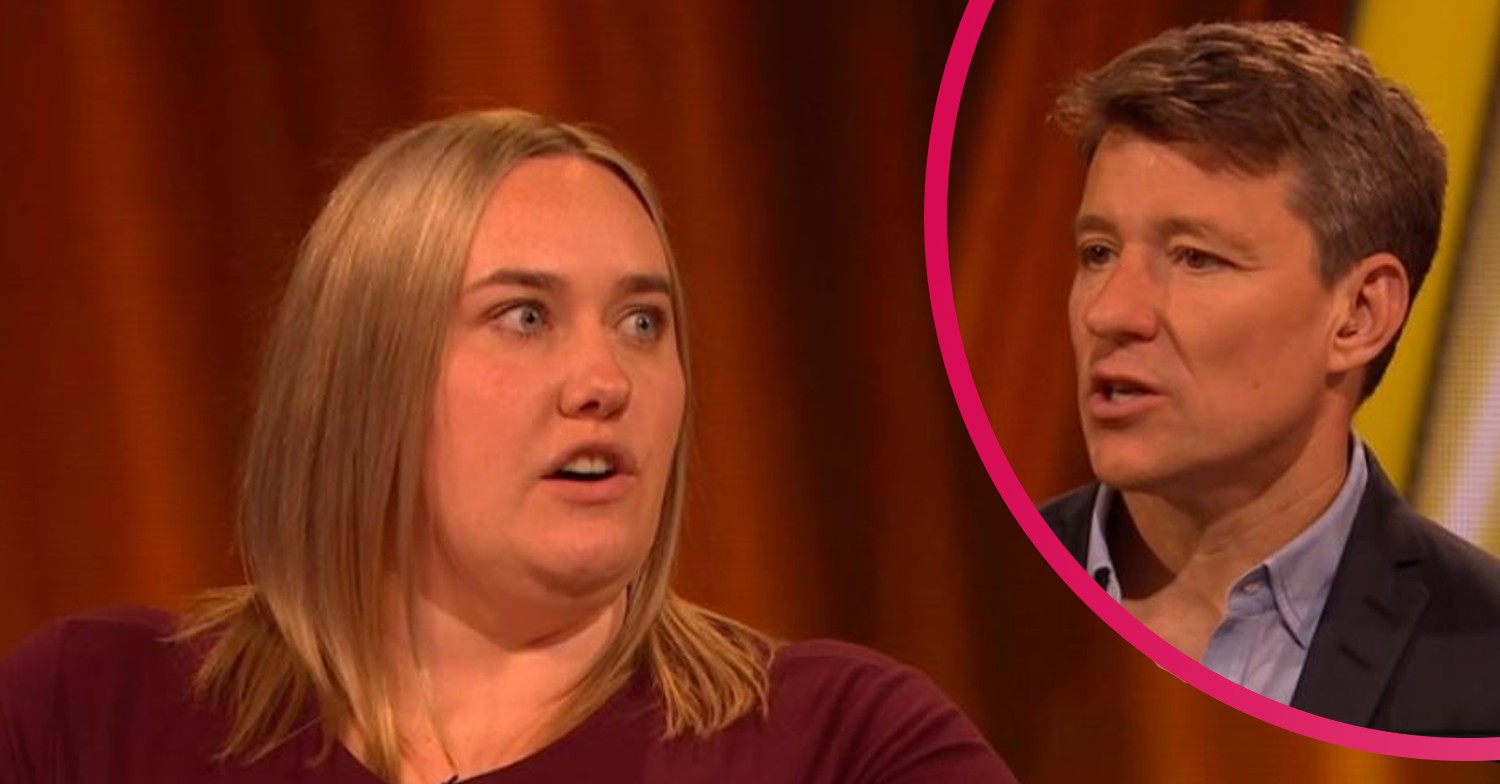 Claudia looking confused and Ben Shephard on Tipping Point