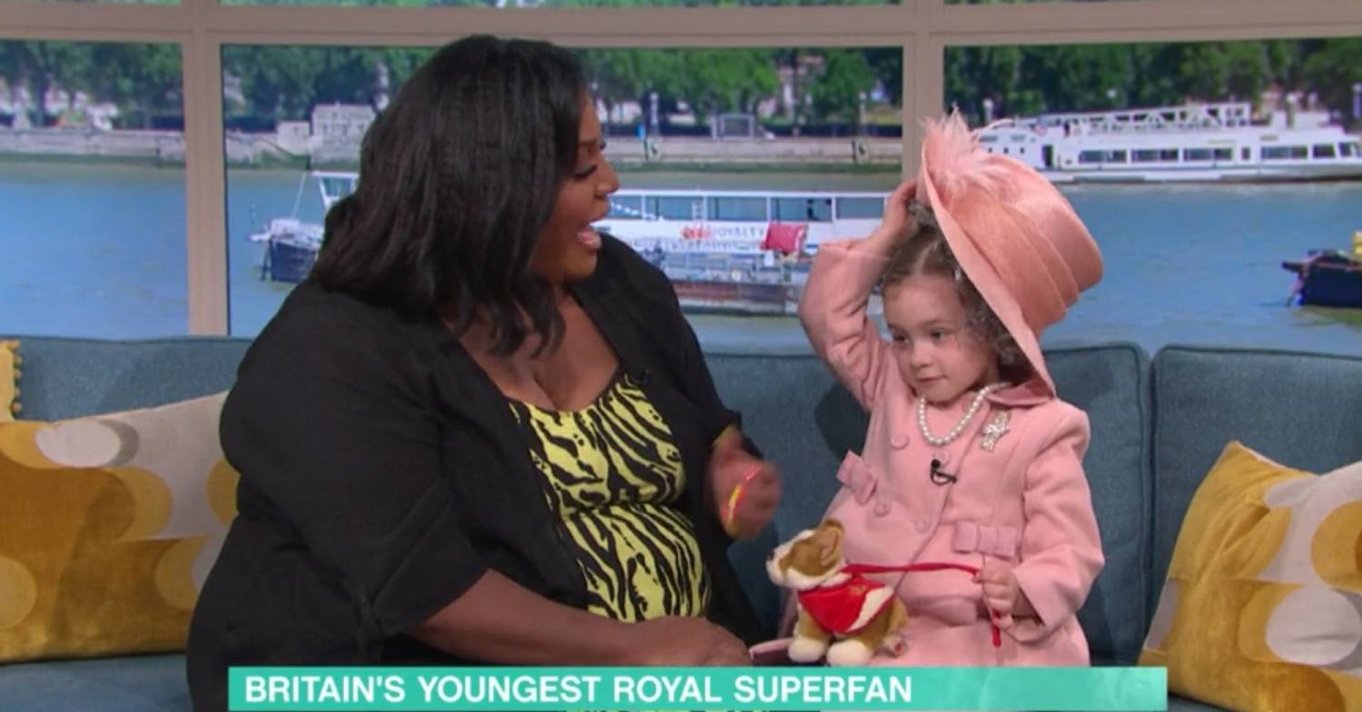 Isla seems to have had enough of being dressed as the Queen on This Morning today