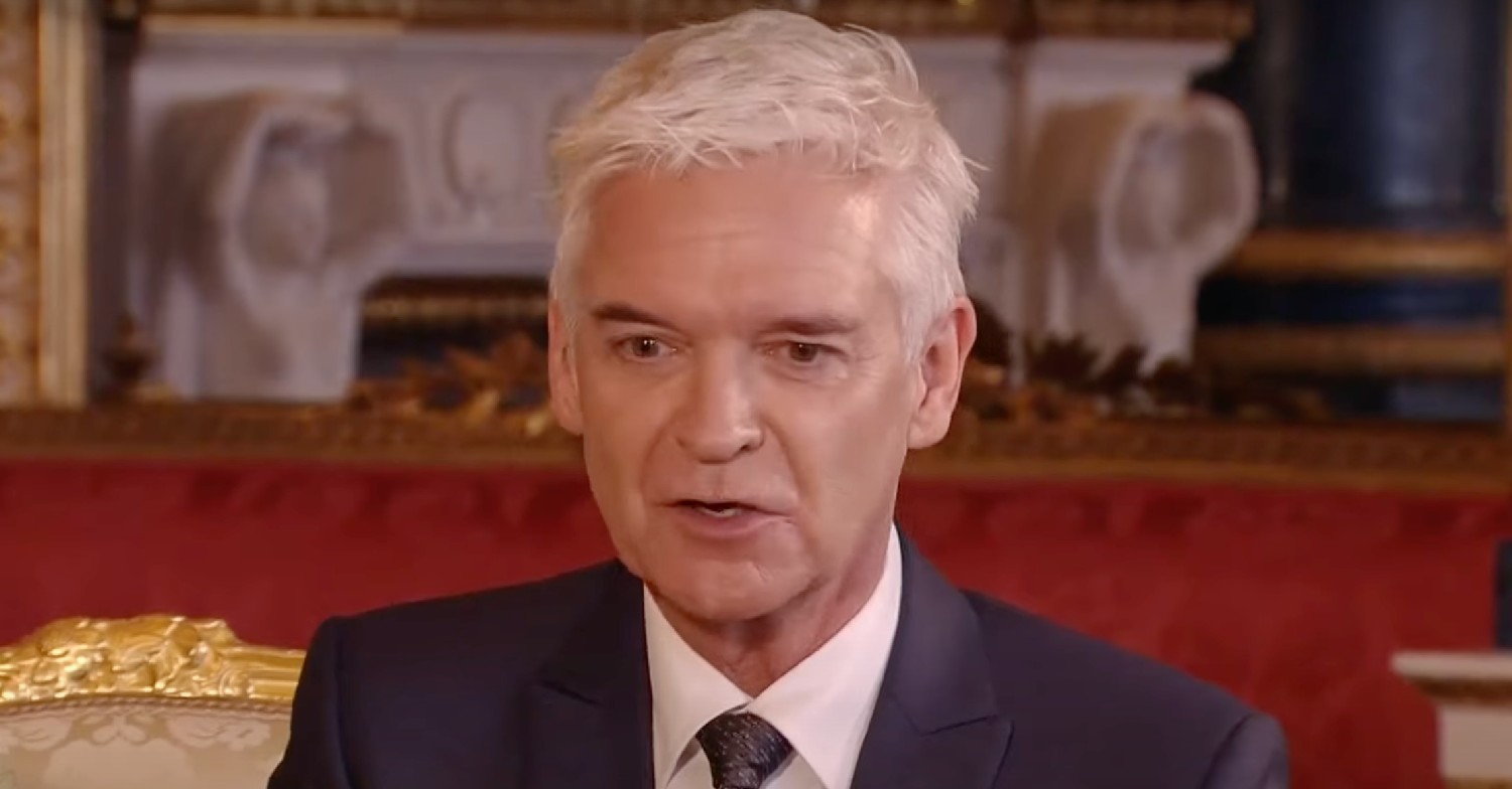 Phillip Schofield looking down This Morning