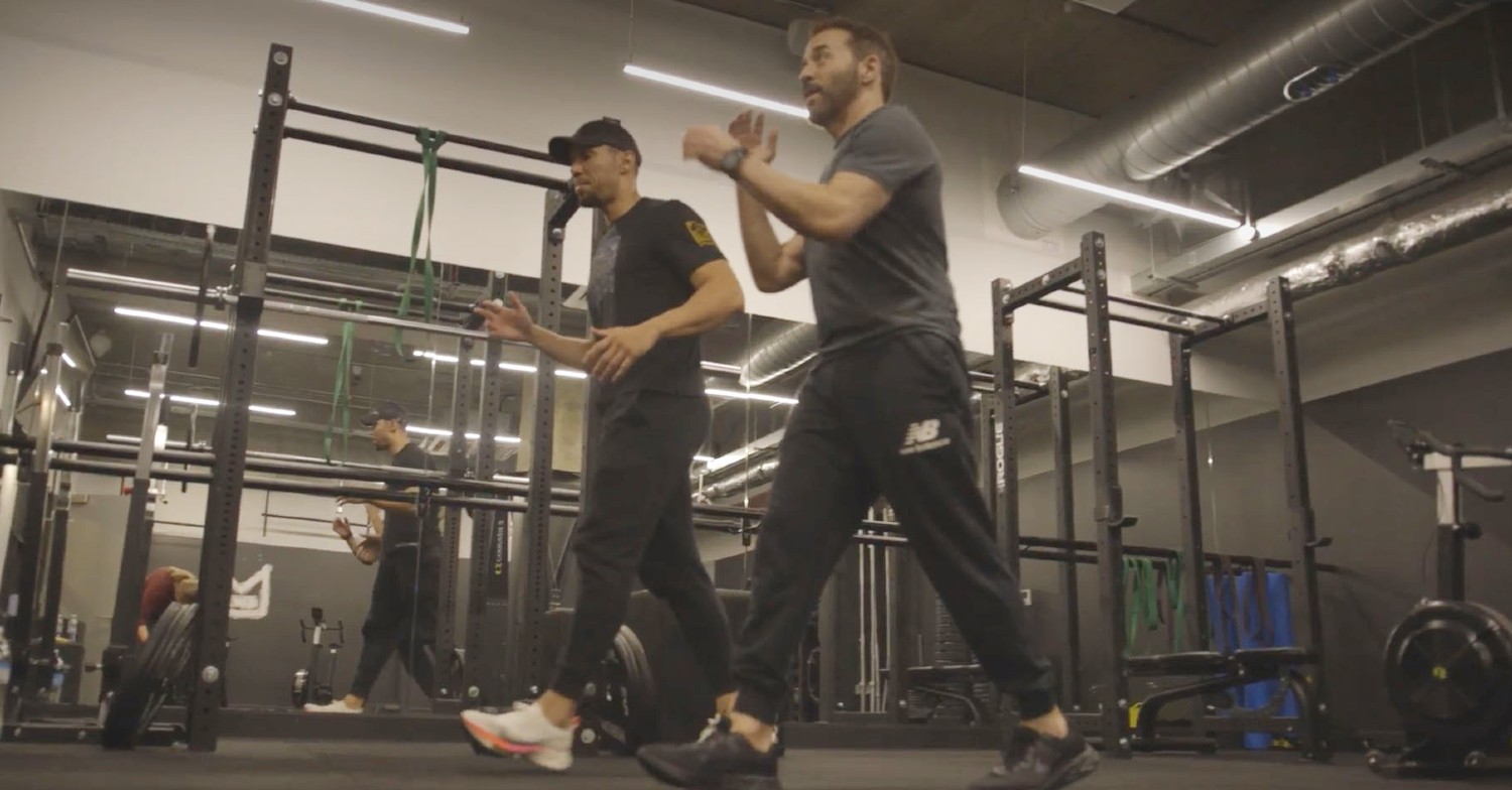 Jeremy Piven with celebrity trainer Ruben Tabares