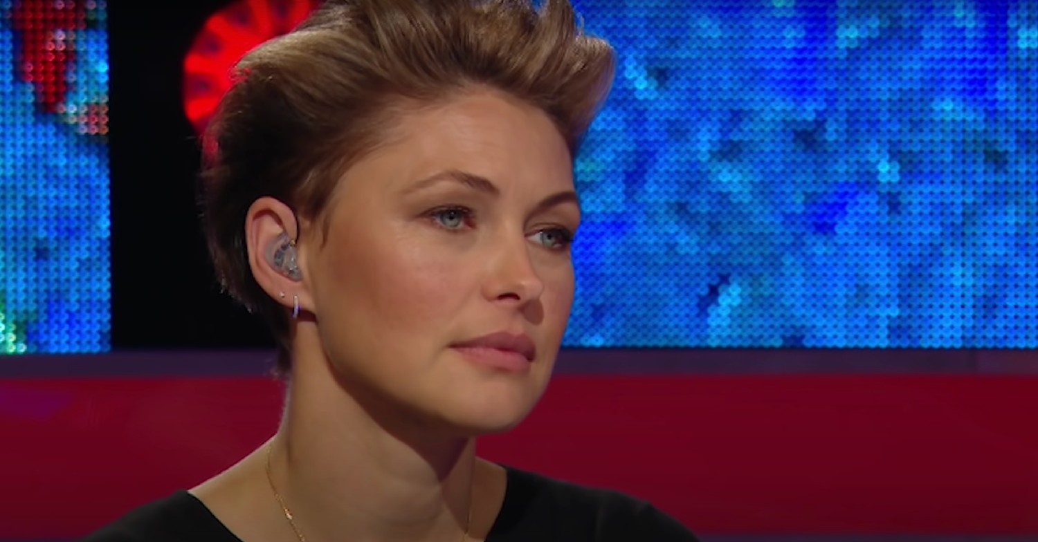 Emma Willis looking fed up on Big Brother UK 