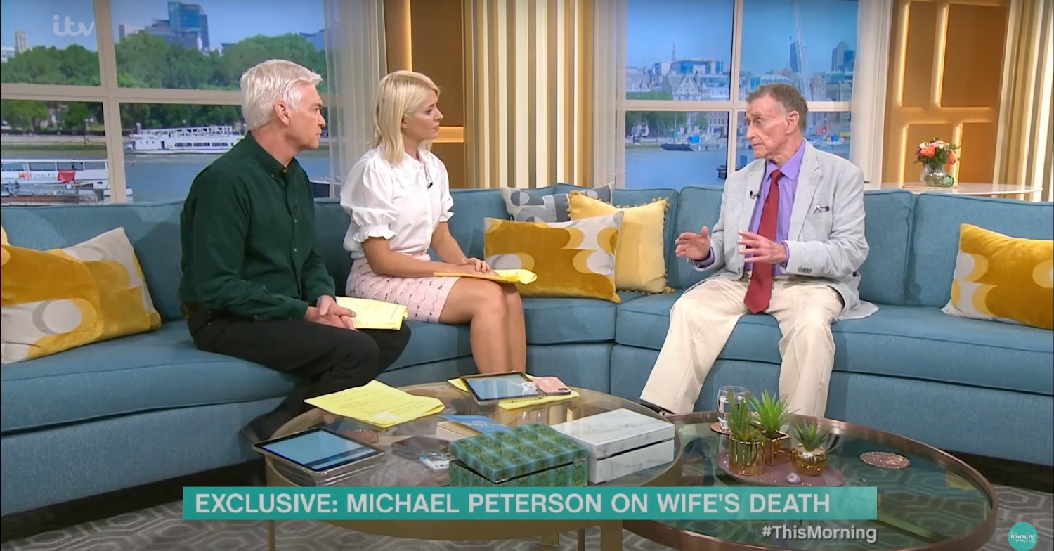 Phillip Schofield and Holly Willoughby speaking to Michael Peterson on This Morning today