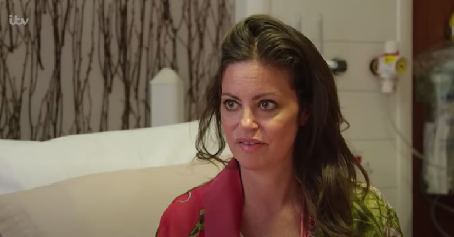 Deborah James sat in hospital room during interview on Lorraine