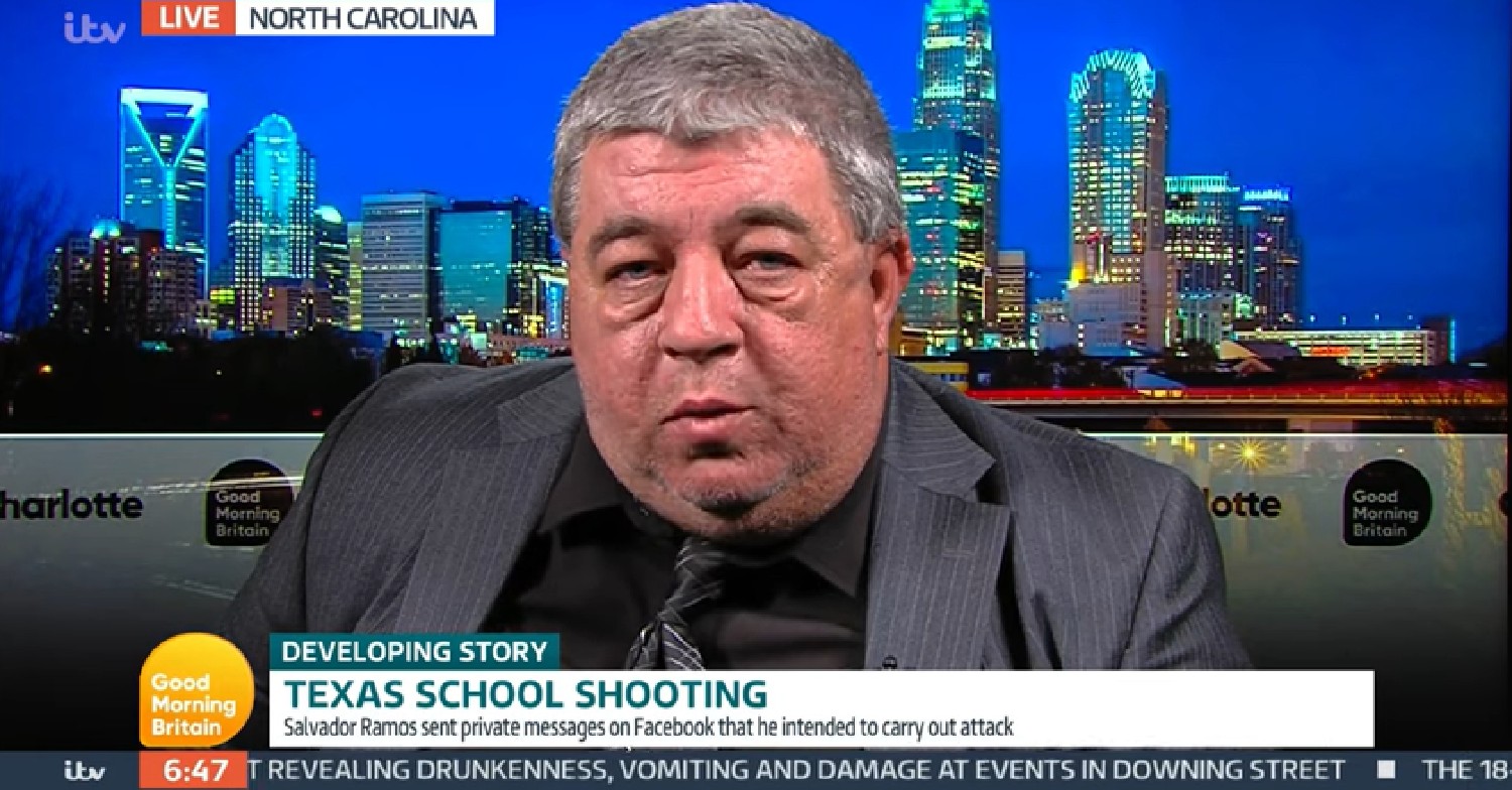 GMB guest via video call today talking about US gun laws 