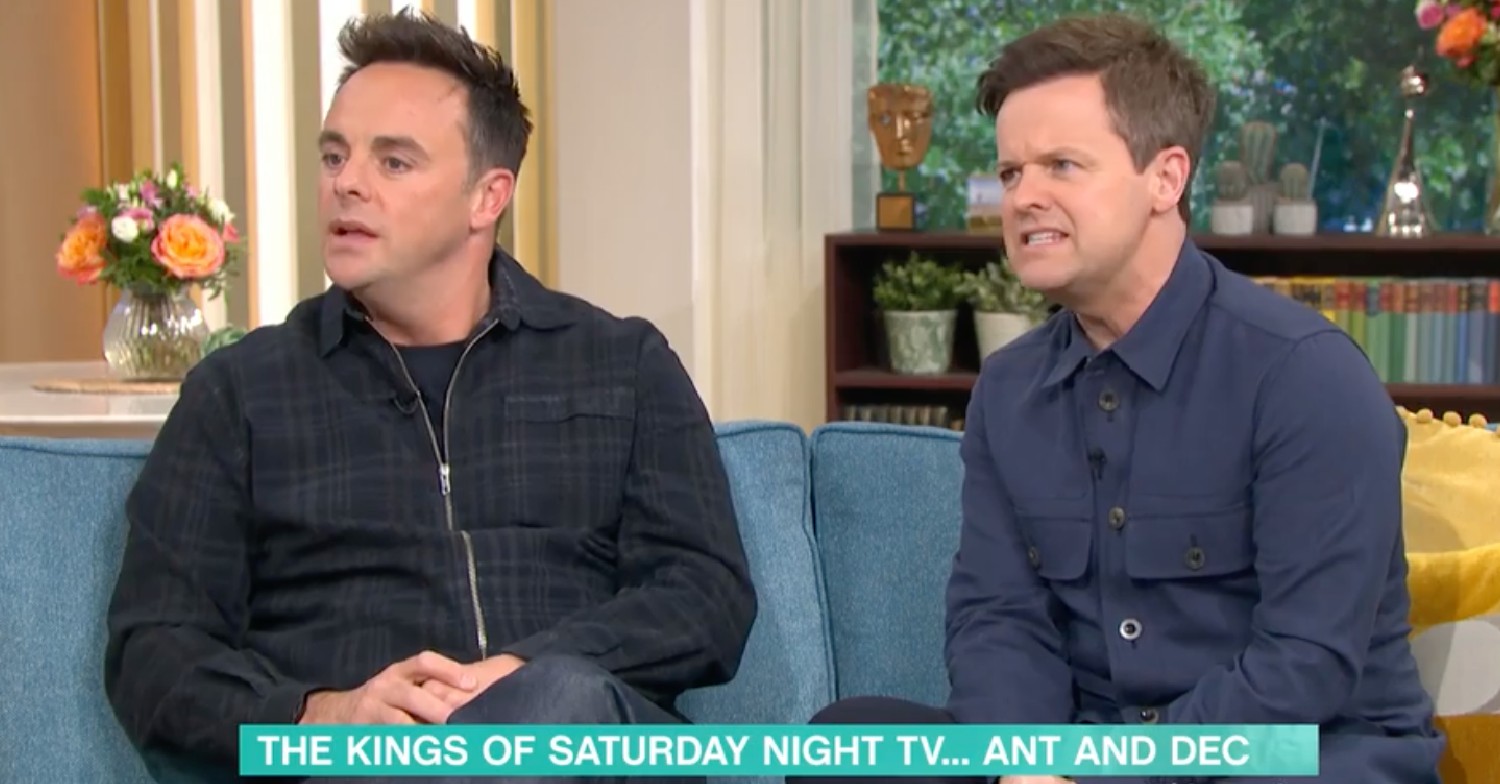 Dec looking angry at Ant on This Morning 