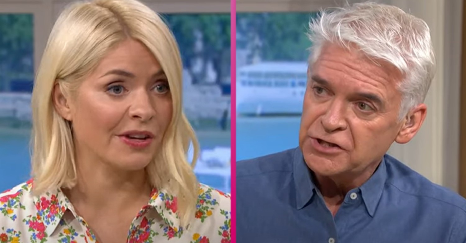 Holly Willoughby and Phillip Schofield look serious during This Morning debates