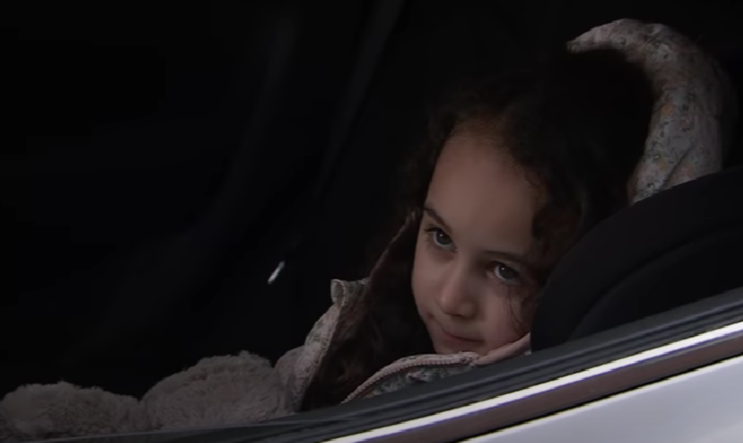 Elsie in the car in Corrie