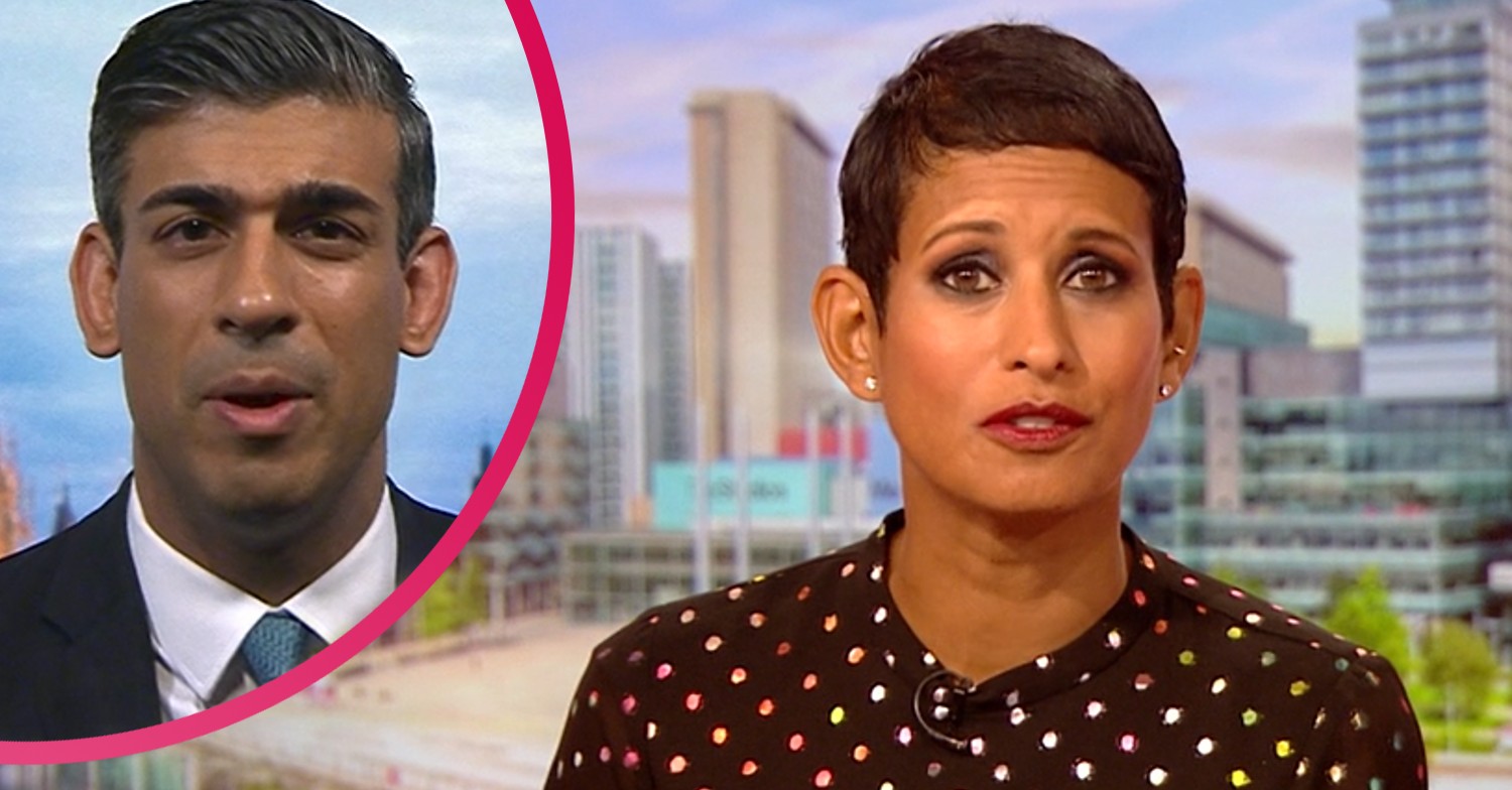 Naga Munchetty speaking to Rishi Sunak on BBC Breakfast today