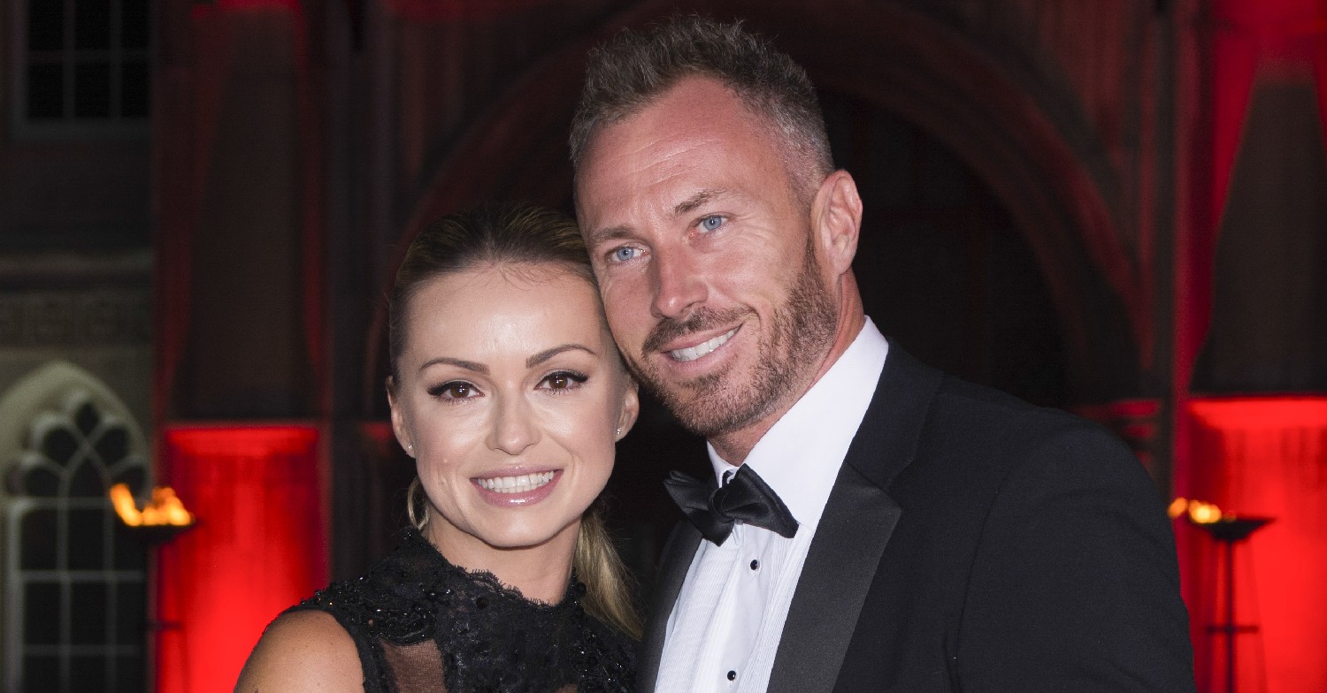 Ola Jordan and James Jordan on a red carpet event, smiling