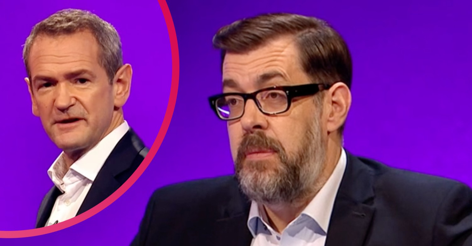 Pointless star Alexander Armstrong and Richard Osman both have serious looks on their faces
