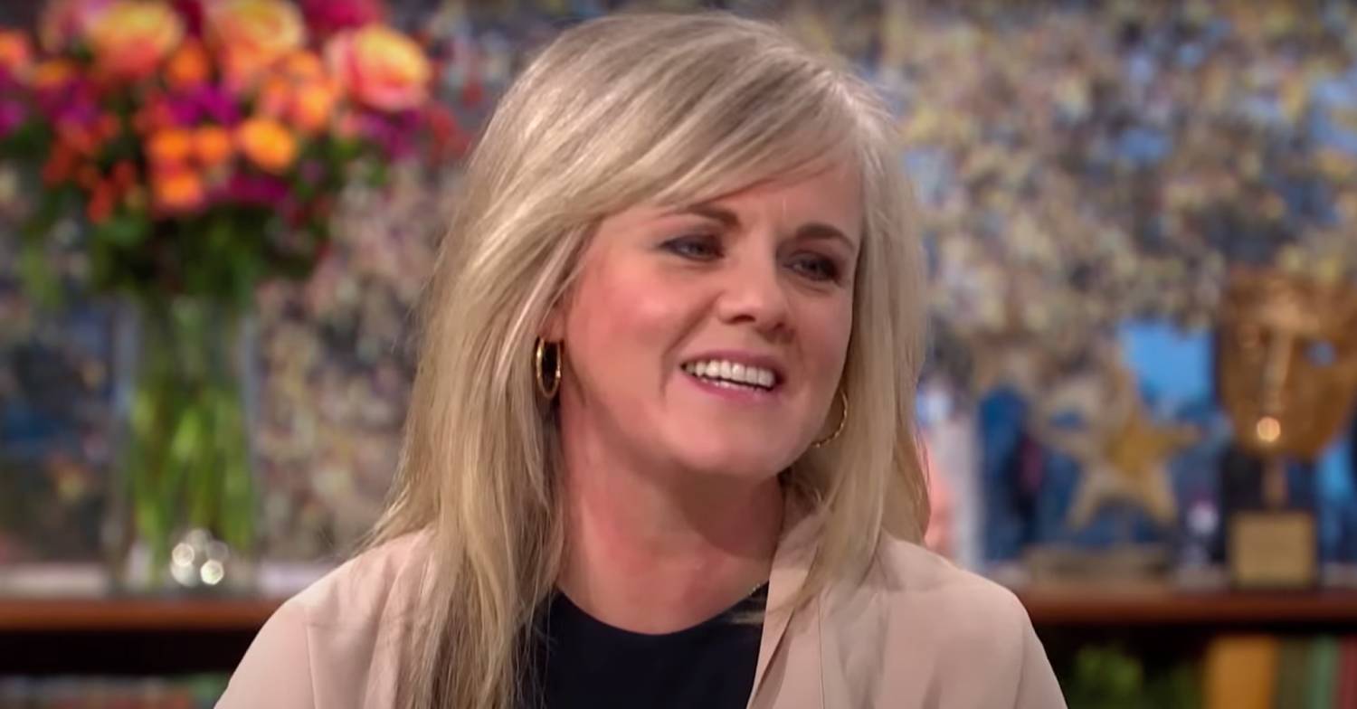 Sally Lindsay smiles during an interview