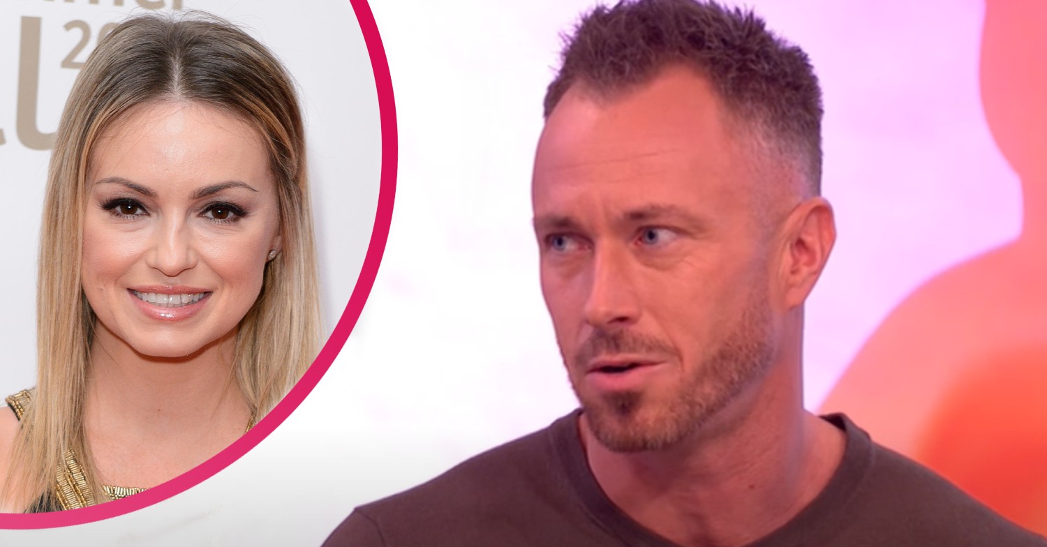 Ola Jordan smiling at event and James Jordan speaking on Loose Women