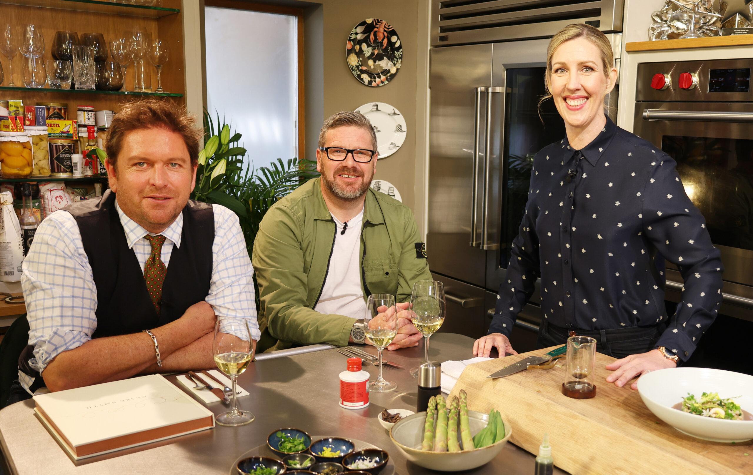James Martin smiles and Daniel Clifford and Clare Smyth