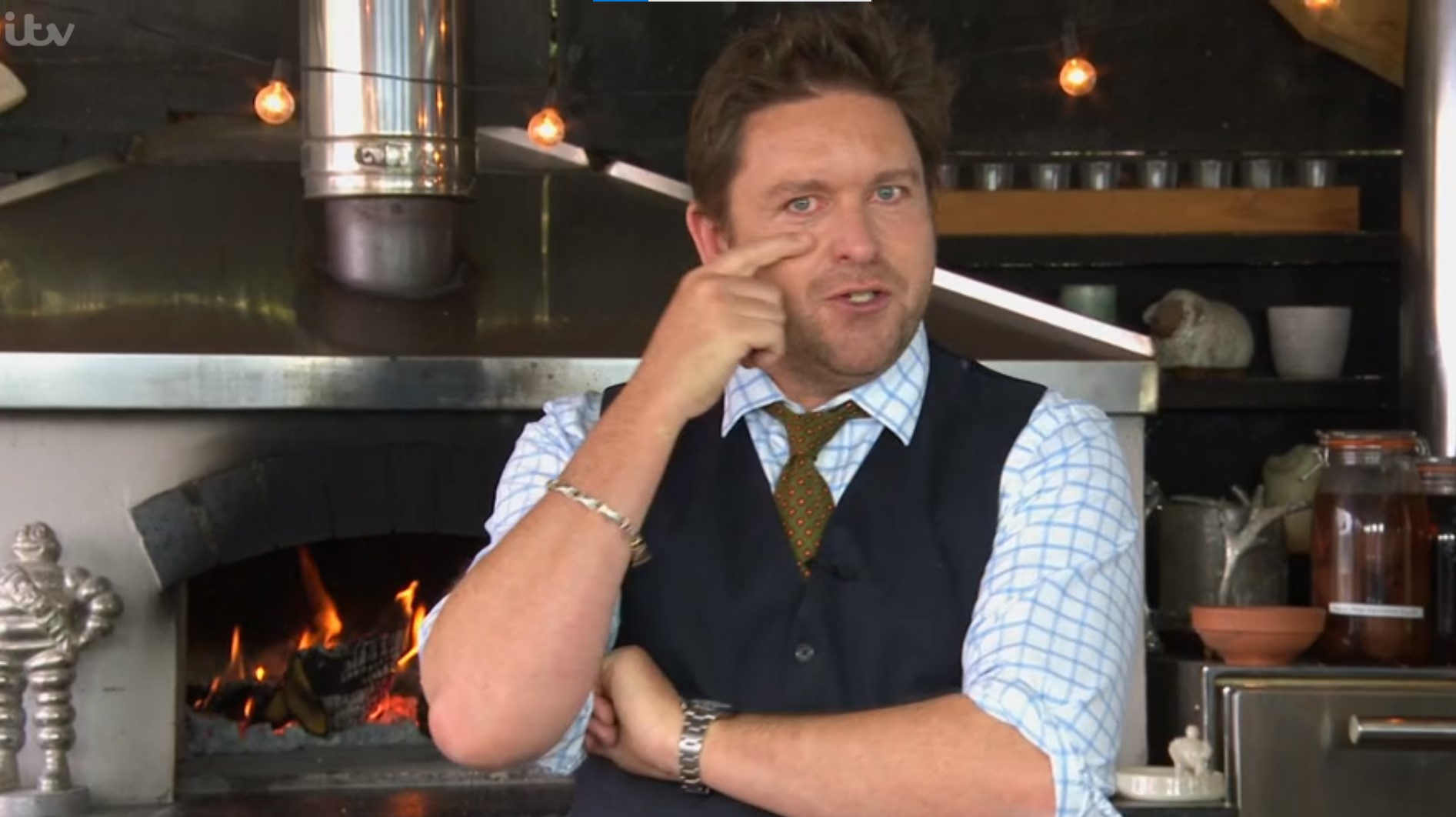 James Martin wipes away a tear on Saturday Morning