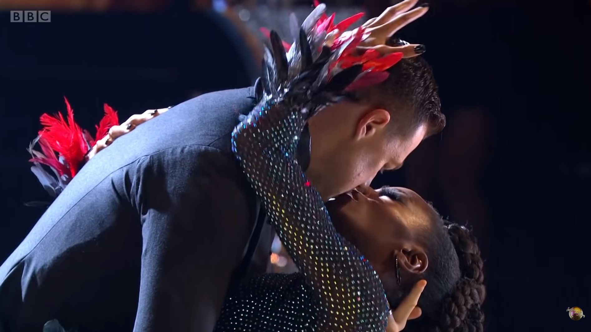 Kai and Aj get very close during their Argentine Tango