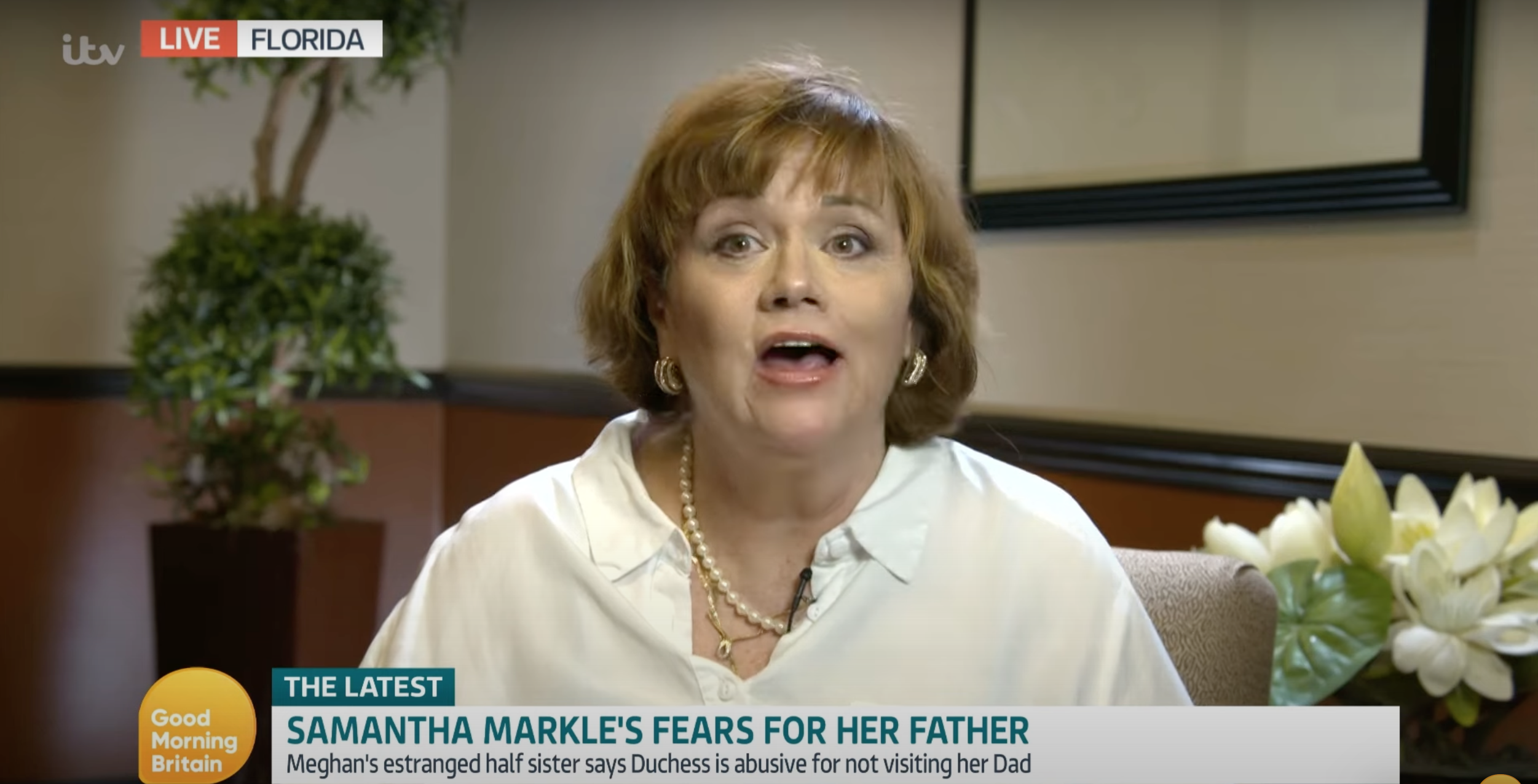 Samantha Markle chatting on GMB