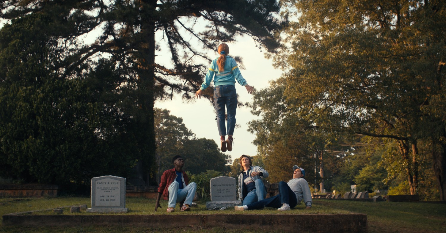 Max floating in the air in Stranger Things season 4