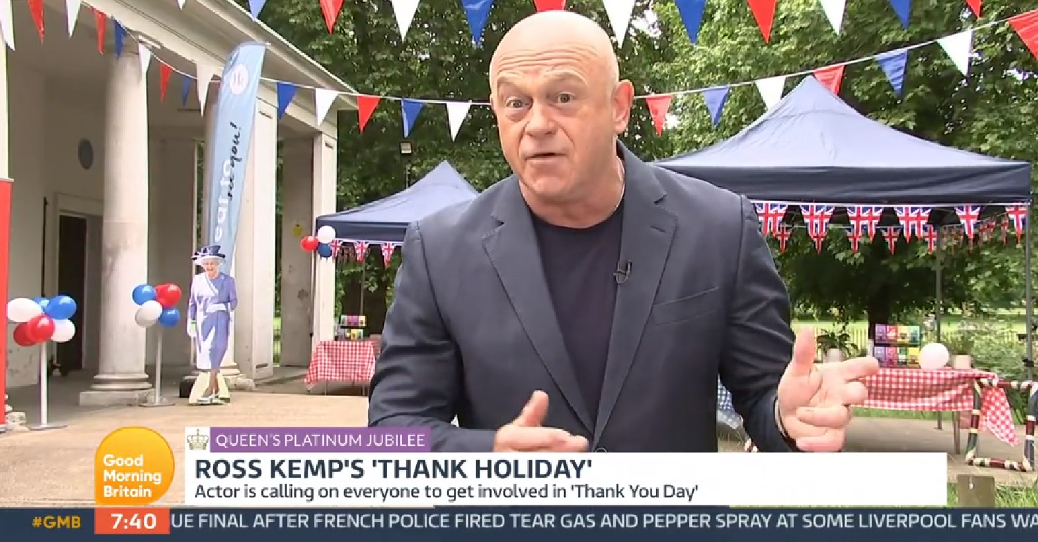 Ross Kemp talking about Queen's Jubilee on GMB on May 30, 2022