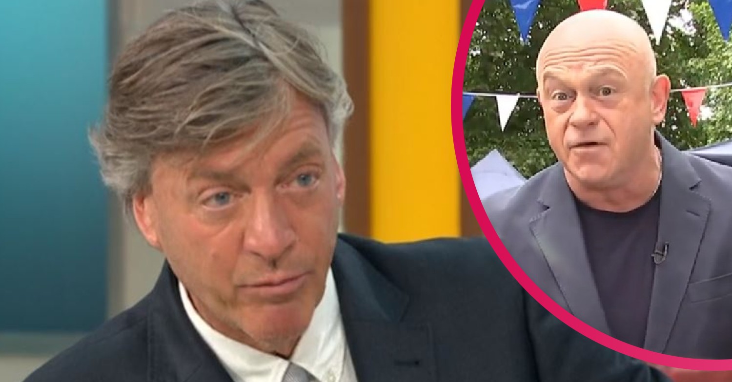 Richard Madeley mid conversation on GMB and Ross Kemp speaking via video call
