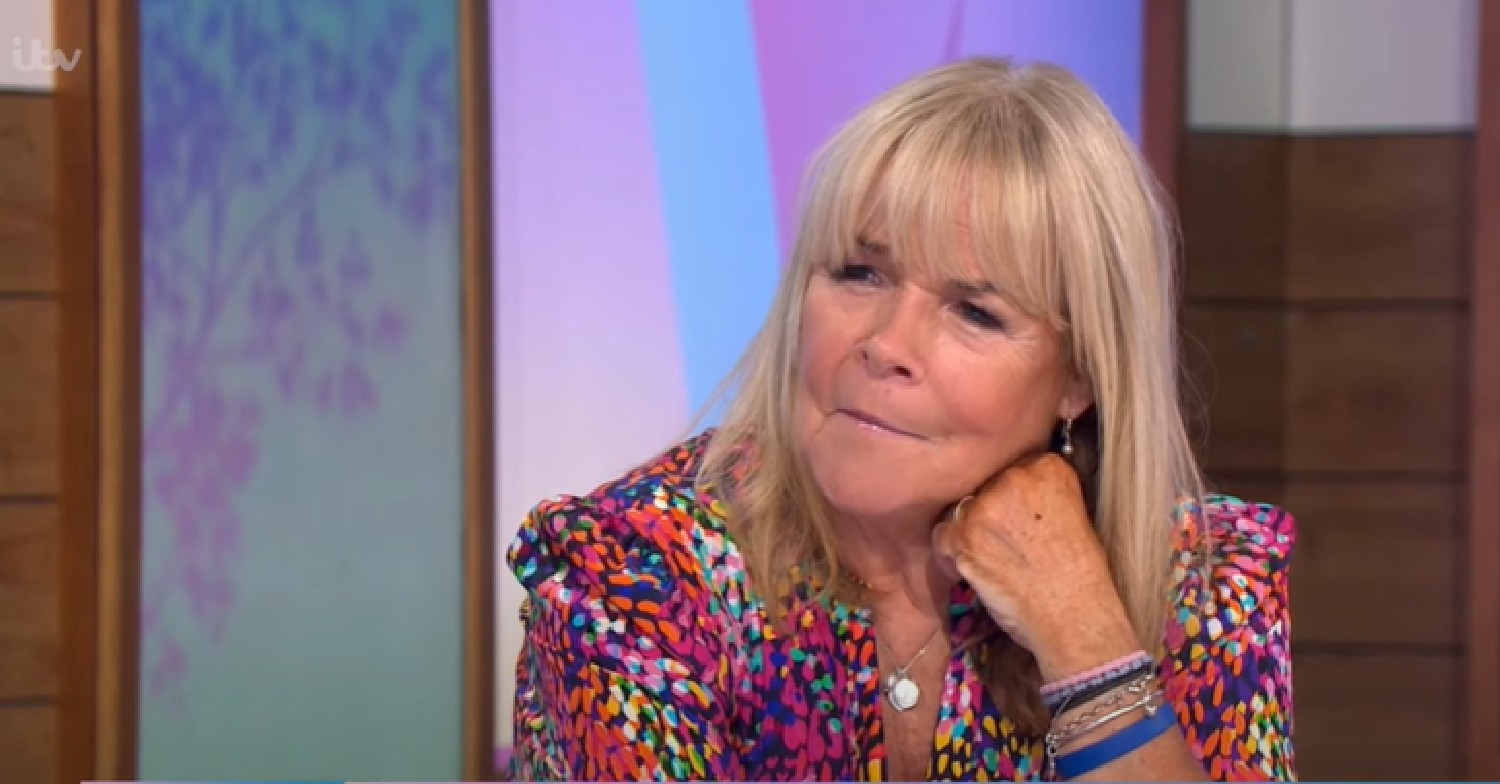 Linda Robson rests her head on her hand on Loose Women