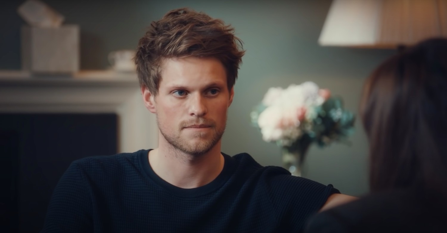James looks serious on Made In Chelsea 