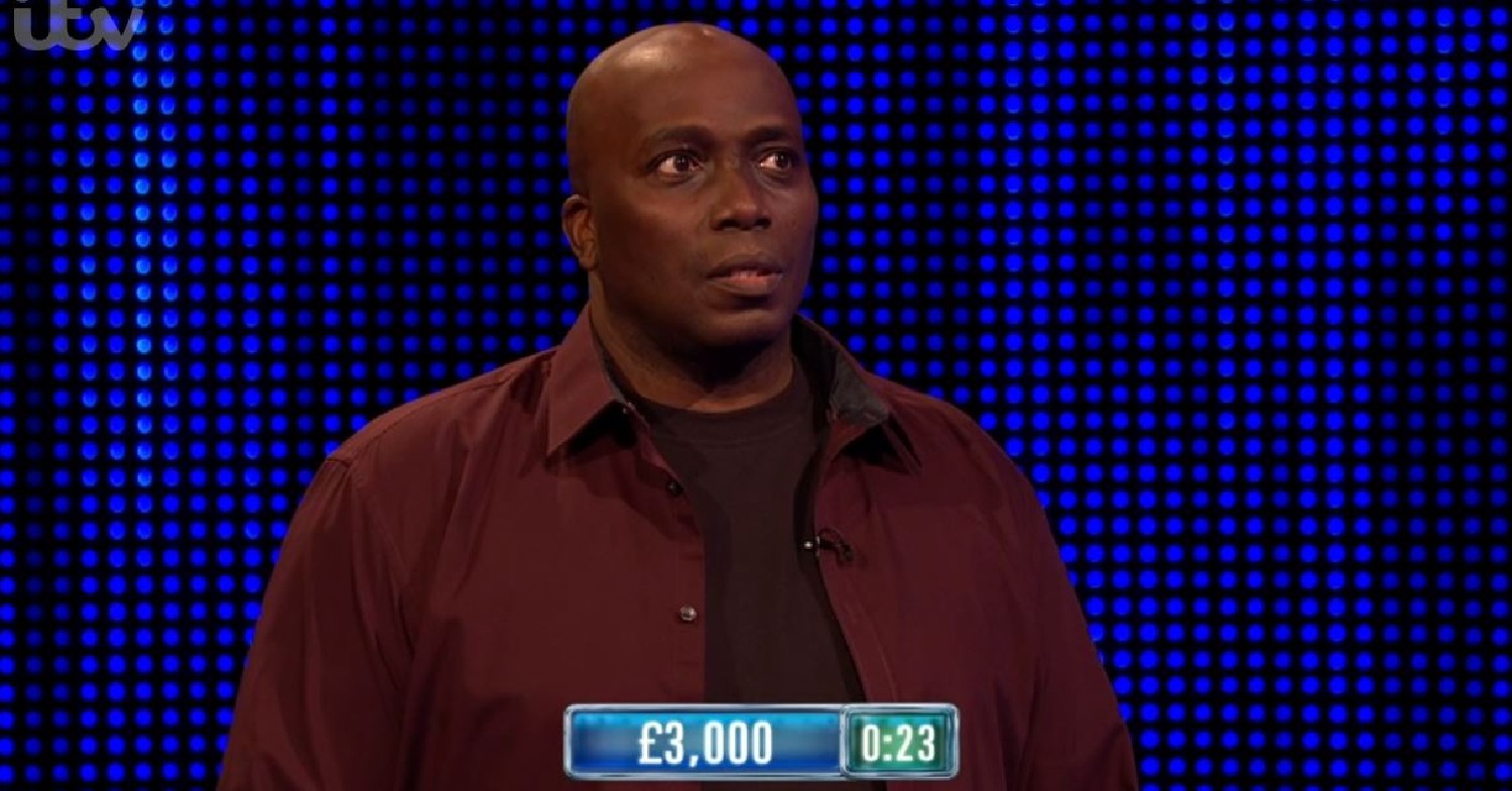 Paul, a contestant on The Chase, looking confused during the cash builder round 