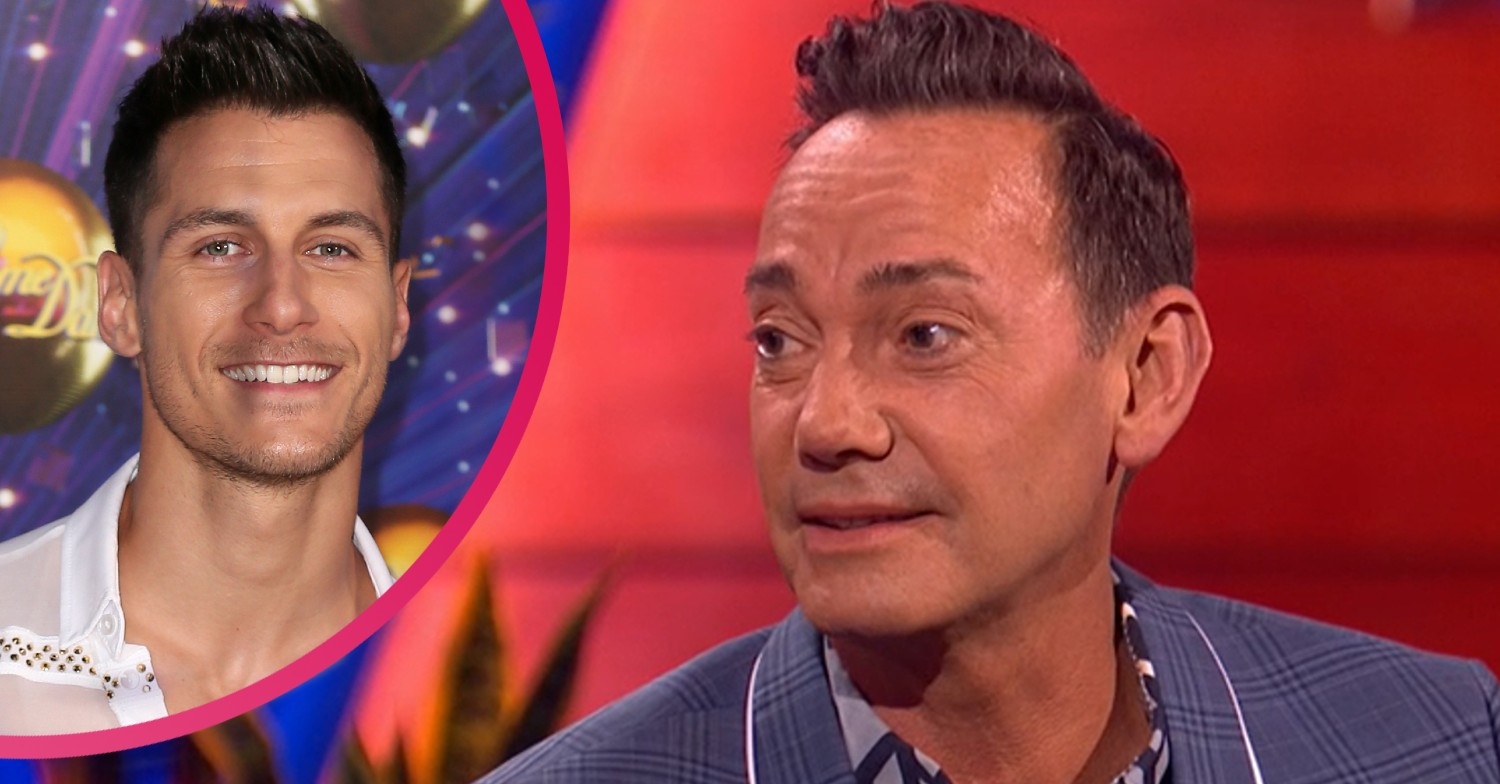 Gorka Marquez smiles at Strictly launch and Craig Revel Horwood speaking on The Chris and Rosie Ramsey Show