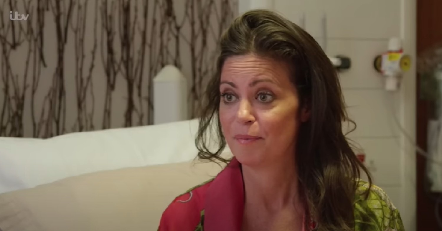 Deborah James looks surprised in hospital room on Lorraine