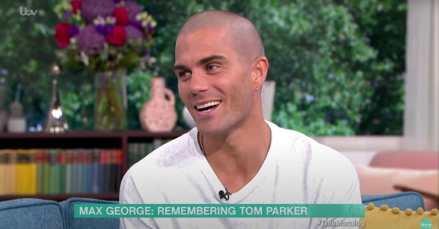 Max George smiling on This Morning 