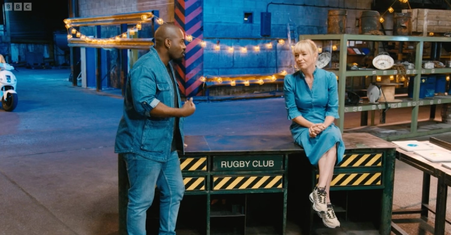 Sara Cox with on Britain's Got Takeaways with co-host Darren Harriot