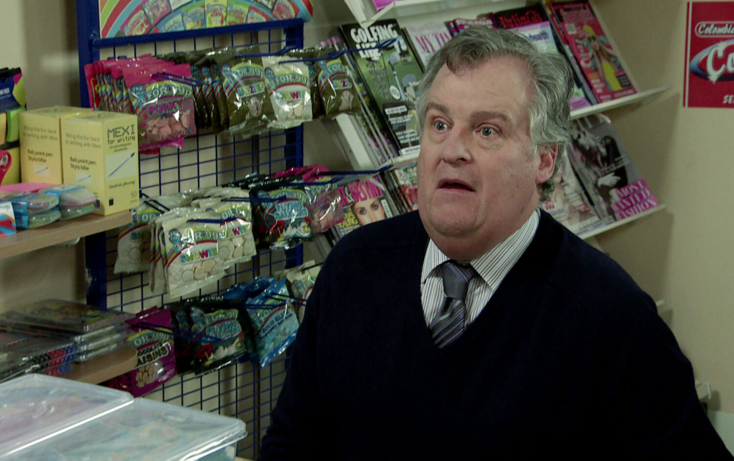 Coronation Street Brian looks surprised as he proposes