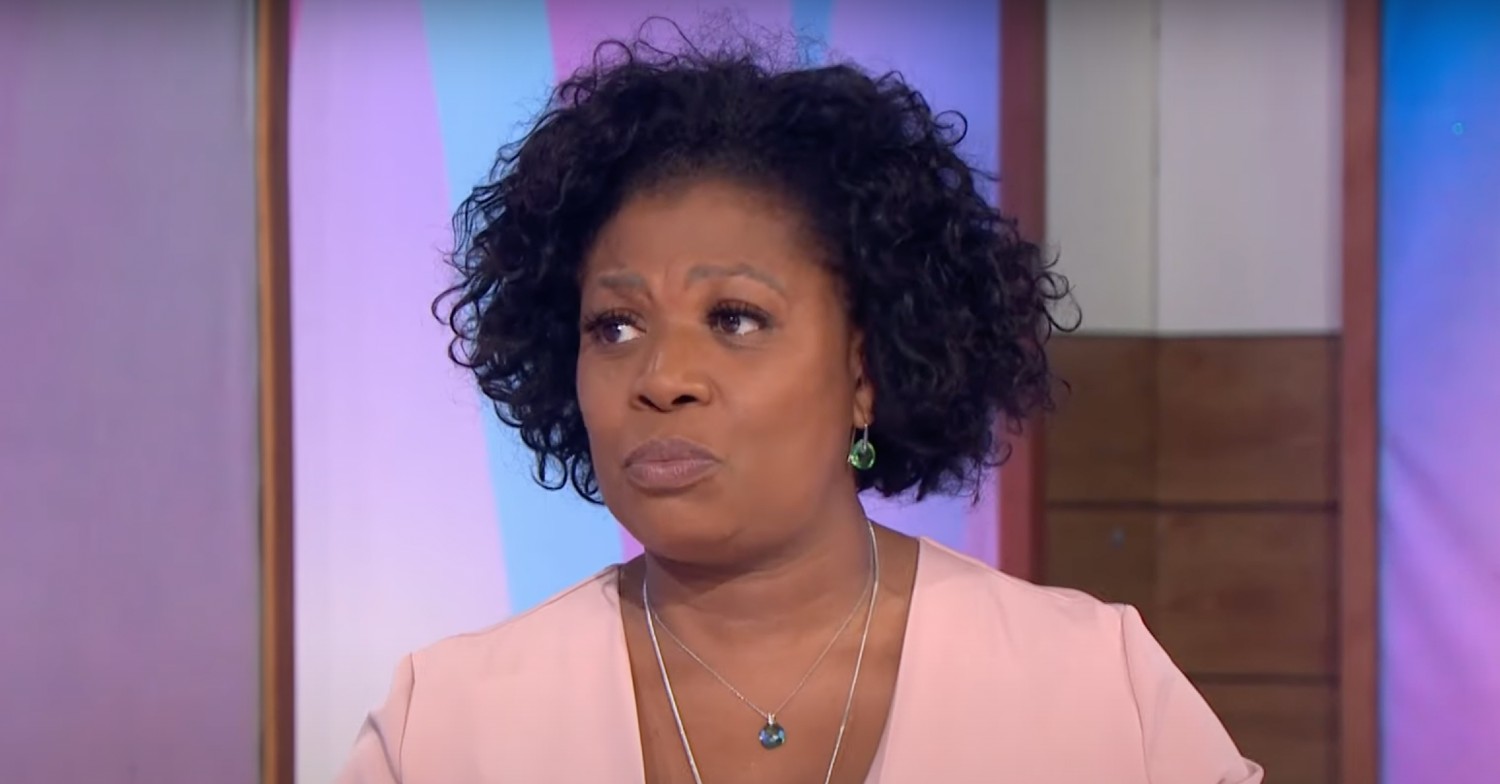 Brenda Edwards looking concerned on Loose Women