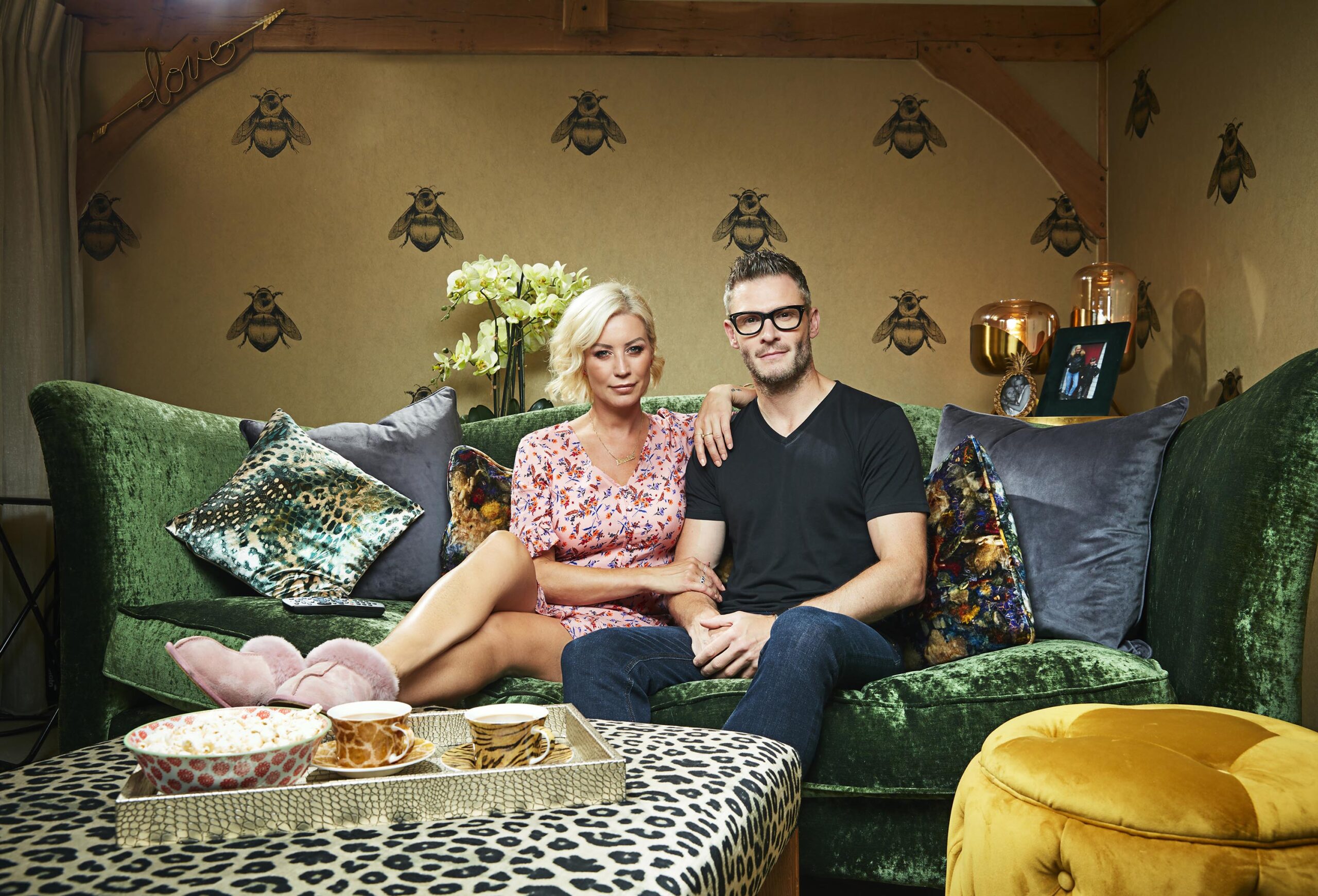 Denise Van Outen and her ex on Gogglebox