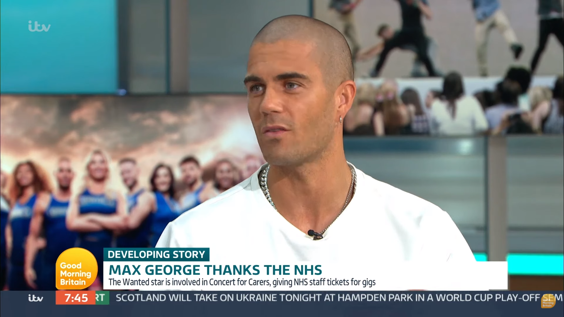 Max George speaking on Good Morning Britain June 1, 2022
