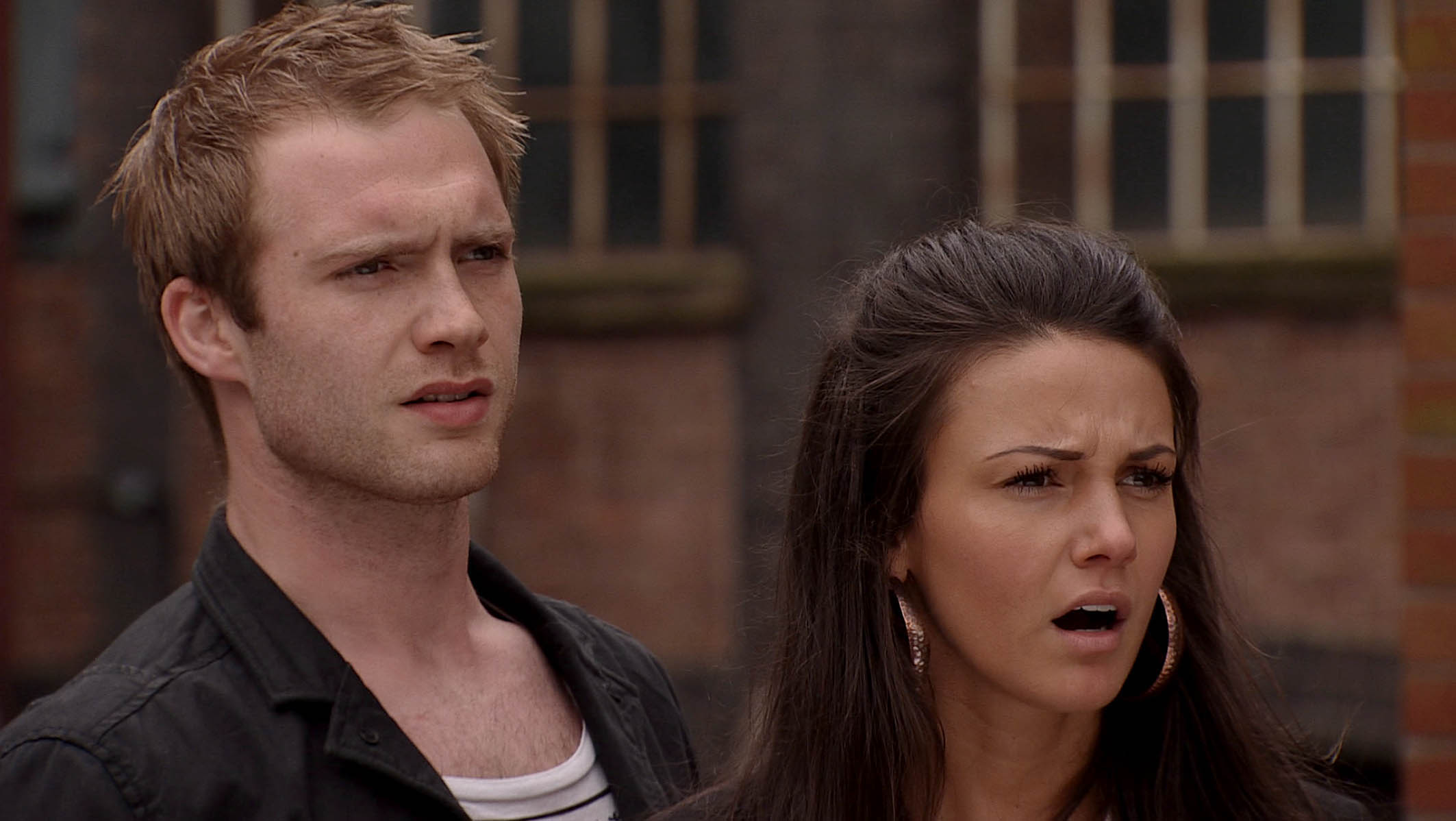 Tommy Duckworth and Tina McIntyre look really shocked in Coronation Street