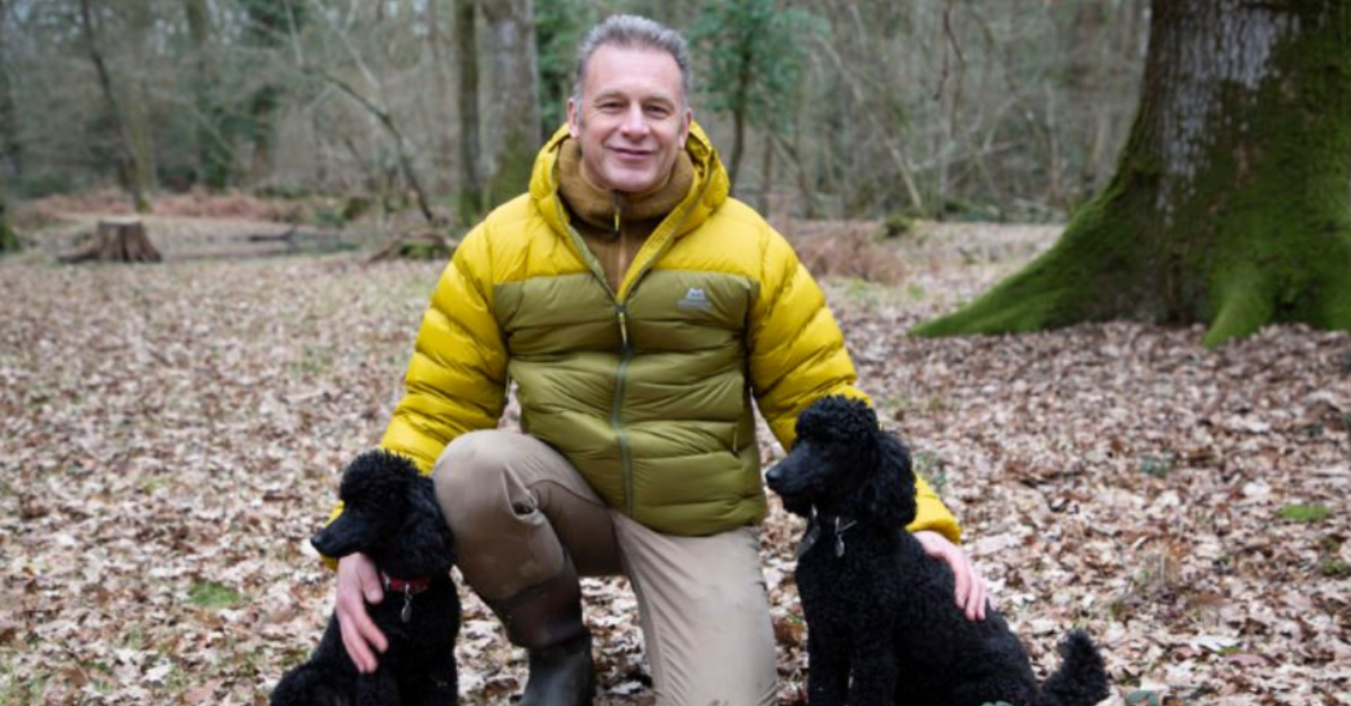 Chris Packham credits his dogs with saving his life. (Credit: BBC Two)