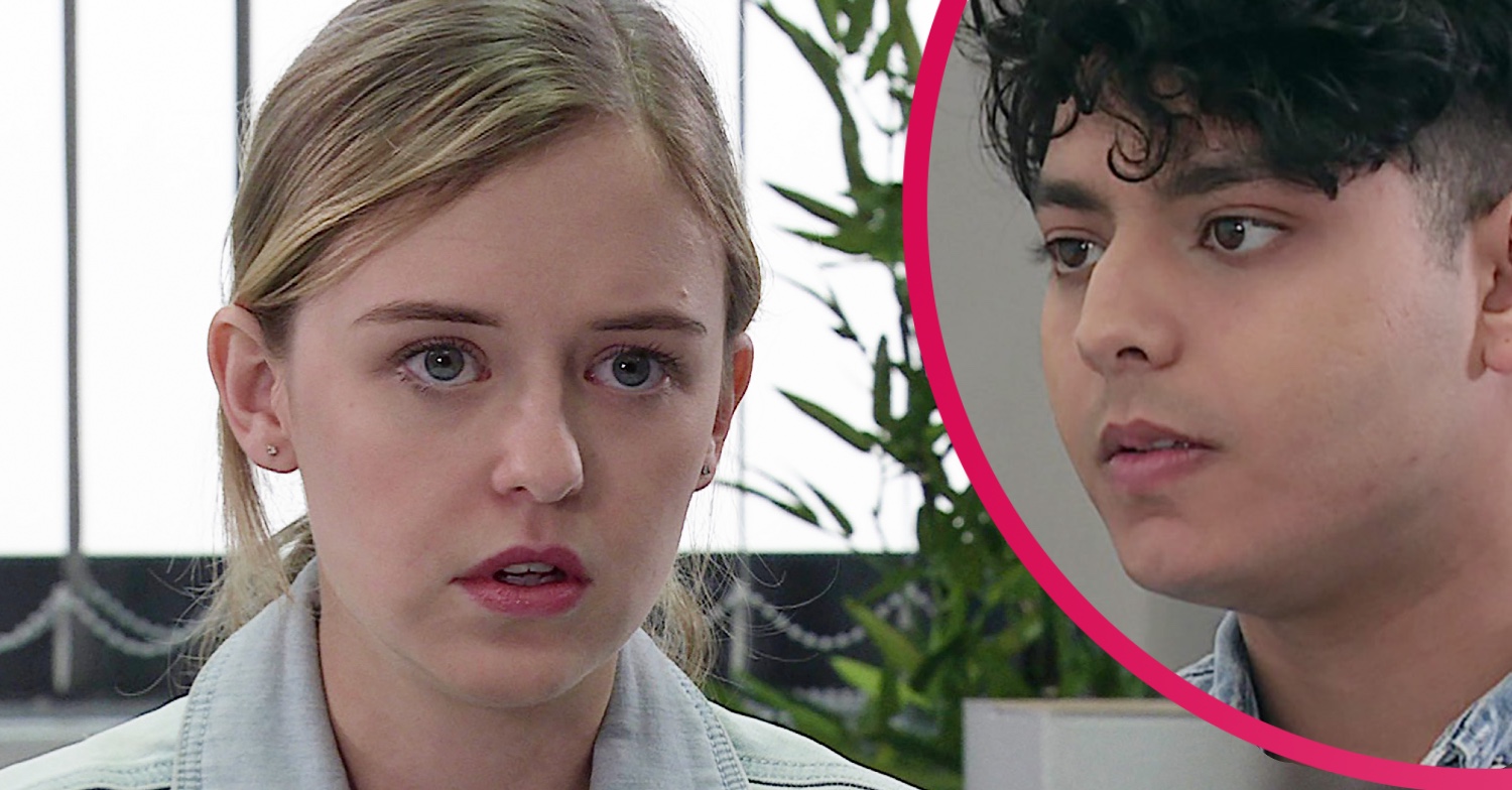 Coronation Street Summer and Aadi split image