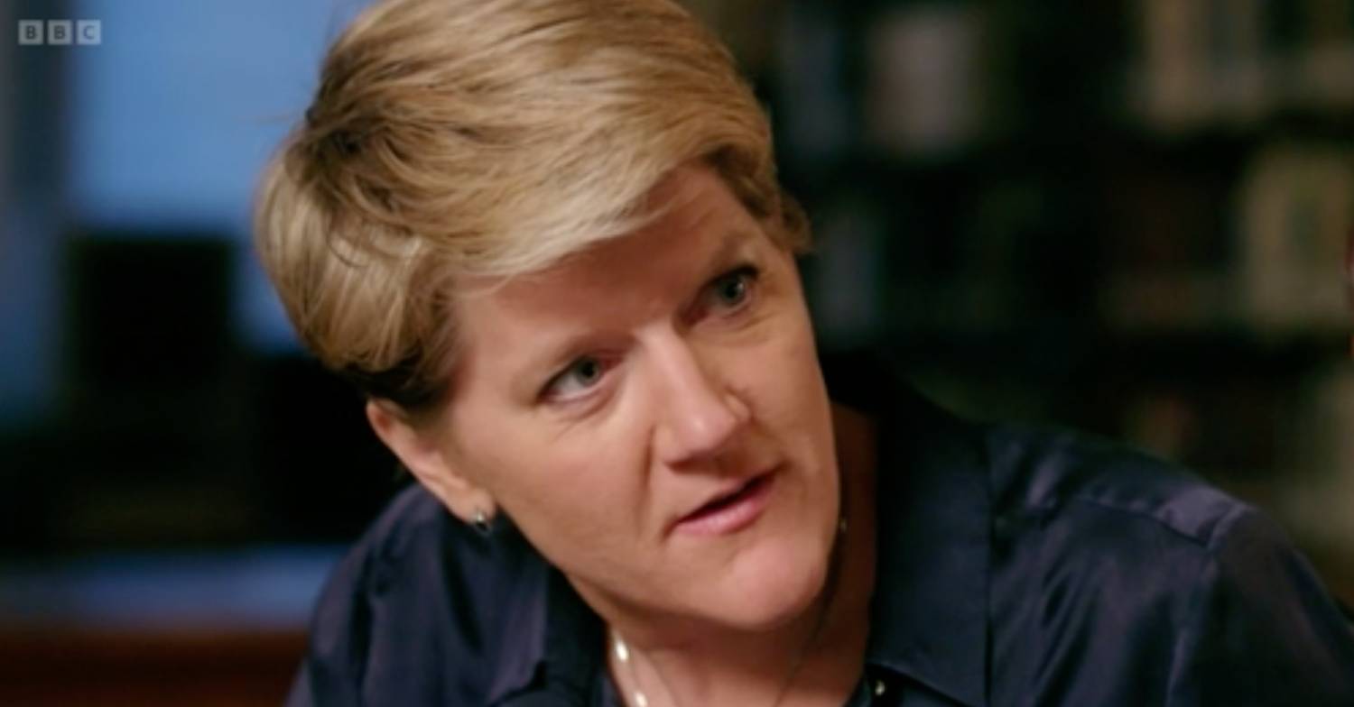 Clare Balding looks concerned