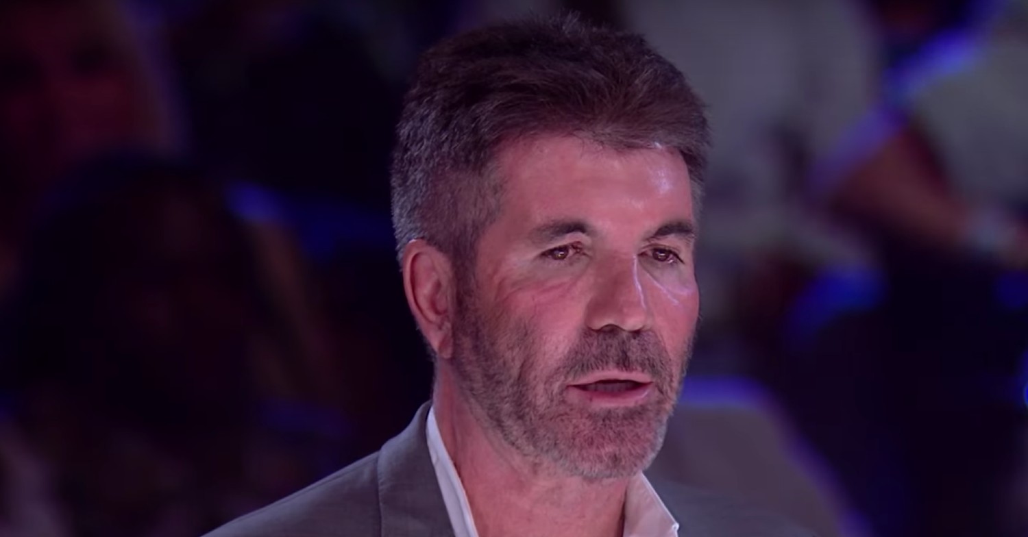 Simon Cowell looking thoughtful on Britain's Got Talent