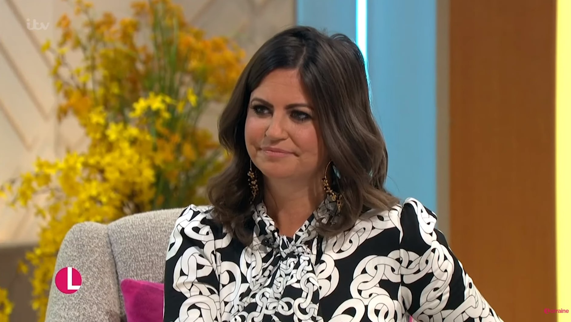 Deborah James gives a small smile on Lorraine