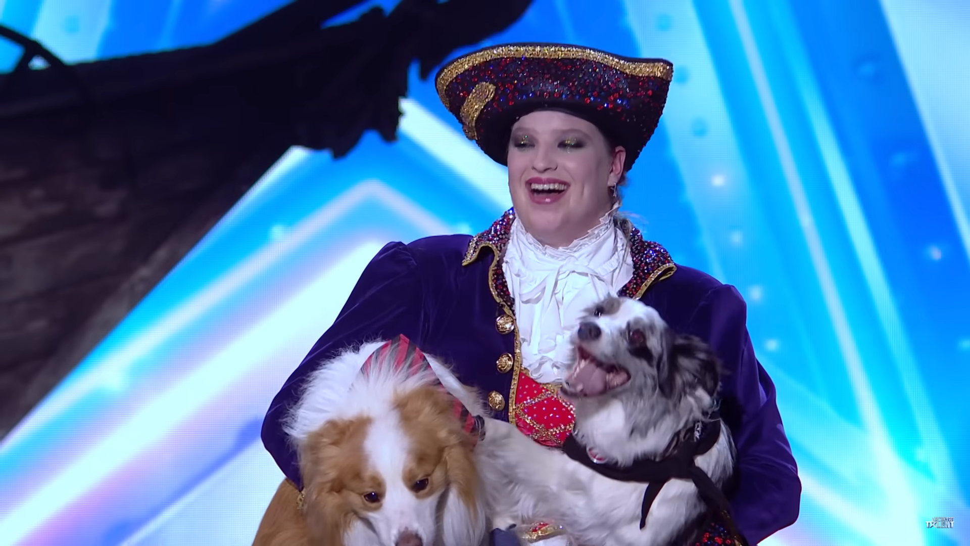 Britian's Got Talent act Amber and The Dancing Collies on stage