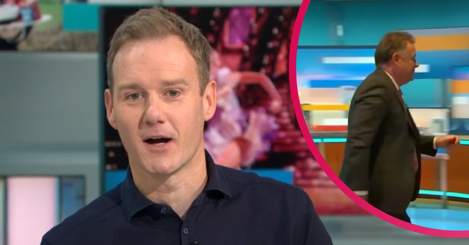 Dan Walker speaking on GMB, Piers Morgan storming off GMB