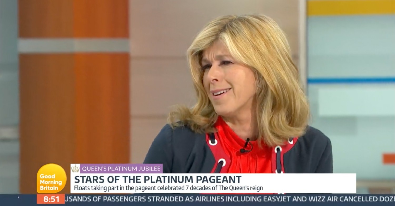 Kate Garraway pulling a face on GMB 